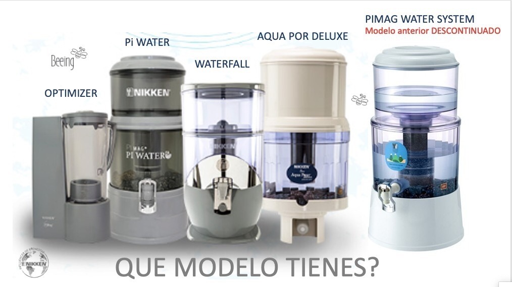Diferencias entre Pi water, Pimag y Waterfall de Nikken
